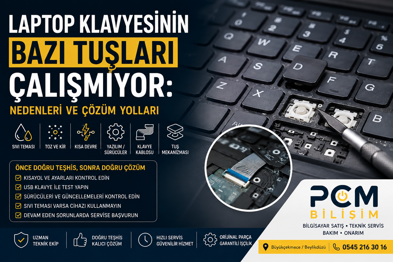 Laptop Klavyesinin Bazı Tuşları Çalışmıyor: Nedenleri ve Çözüm Yolları