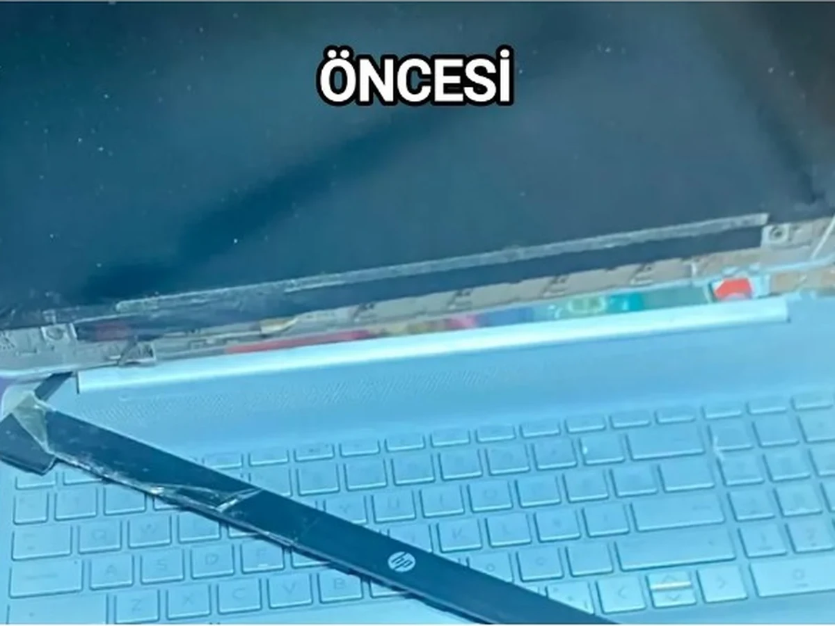 Laptop ekran değişimi öncesi ve sonrası