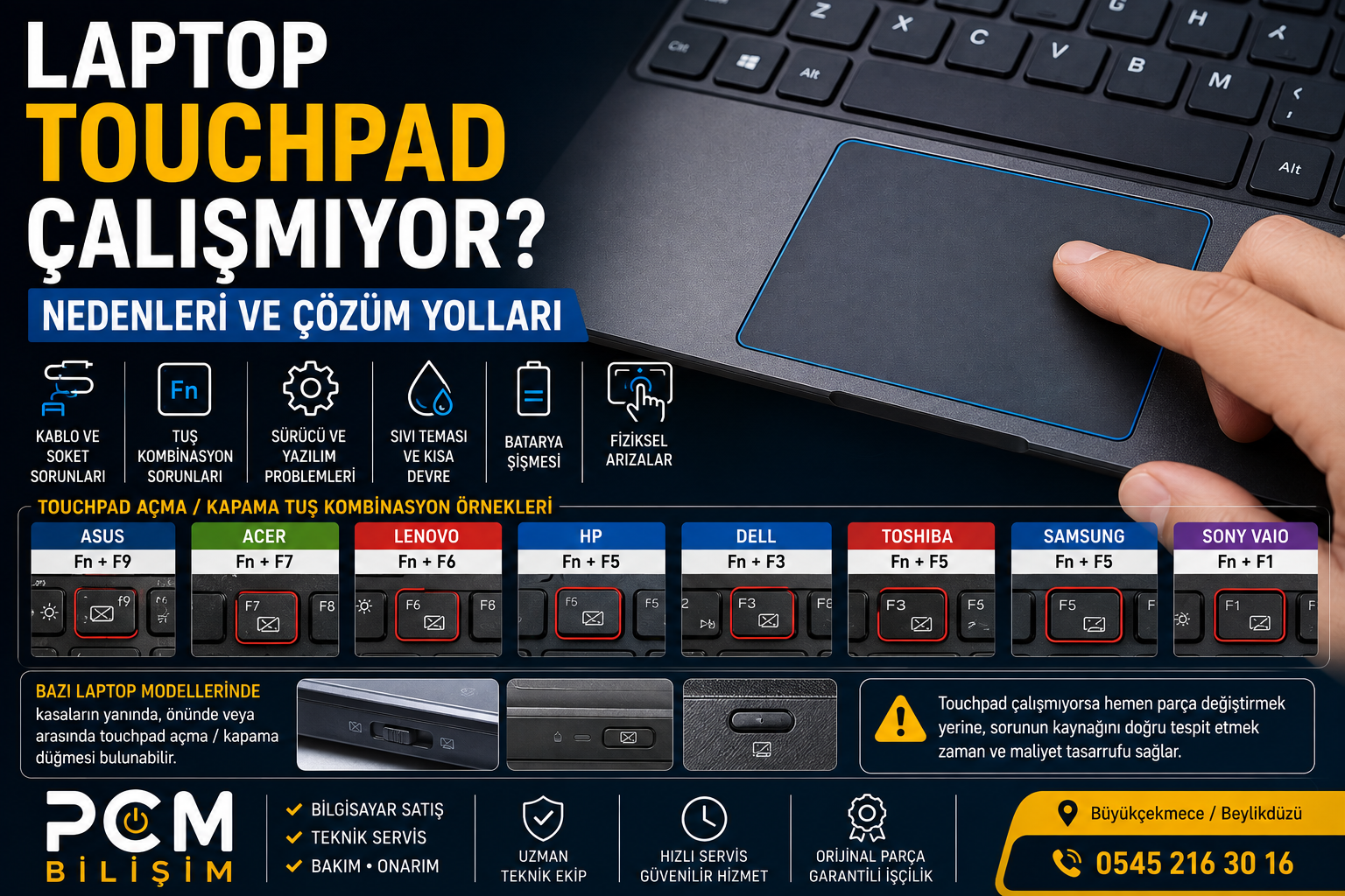 Laptop Touchpad Çalışmıyor: Nedenleri ve Çözüm Yolları