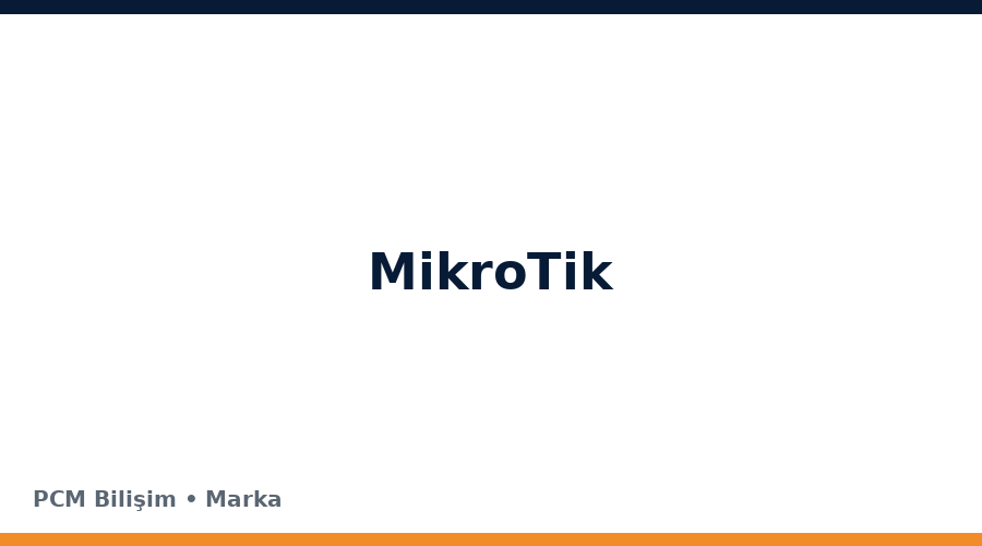 MikroTik bilgisayar ve teknoloji markası