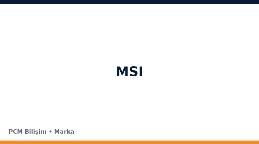 MSI bilgisayar ve teknoloji markası