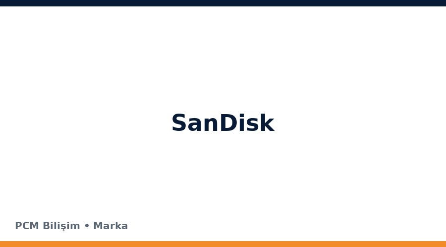 SanDisk bilgisayar ve teknoloji markası