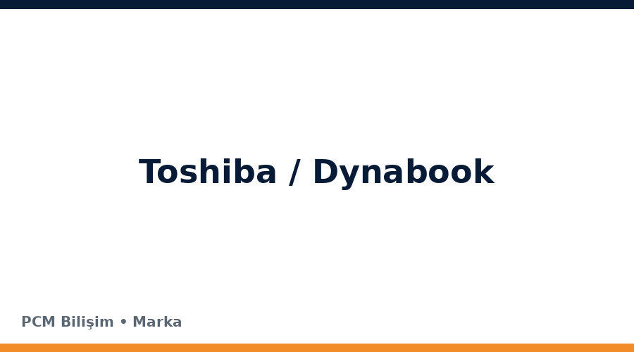 Toshiba / Dynabook bilgisayar ve teknoloji markası