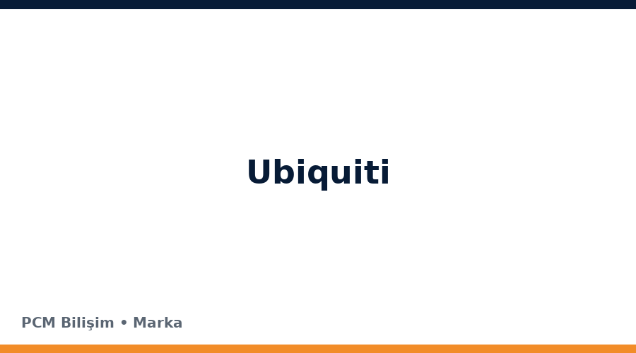 Ubiquiti bilgisayar ve teknoloji markası