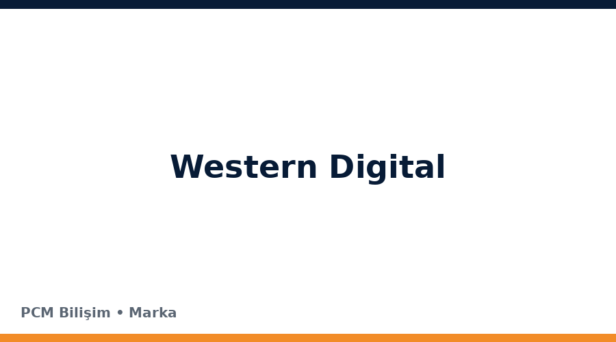 Western Digital bilgisayar ve teknoloji markası